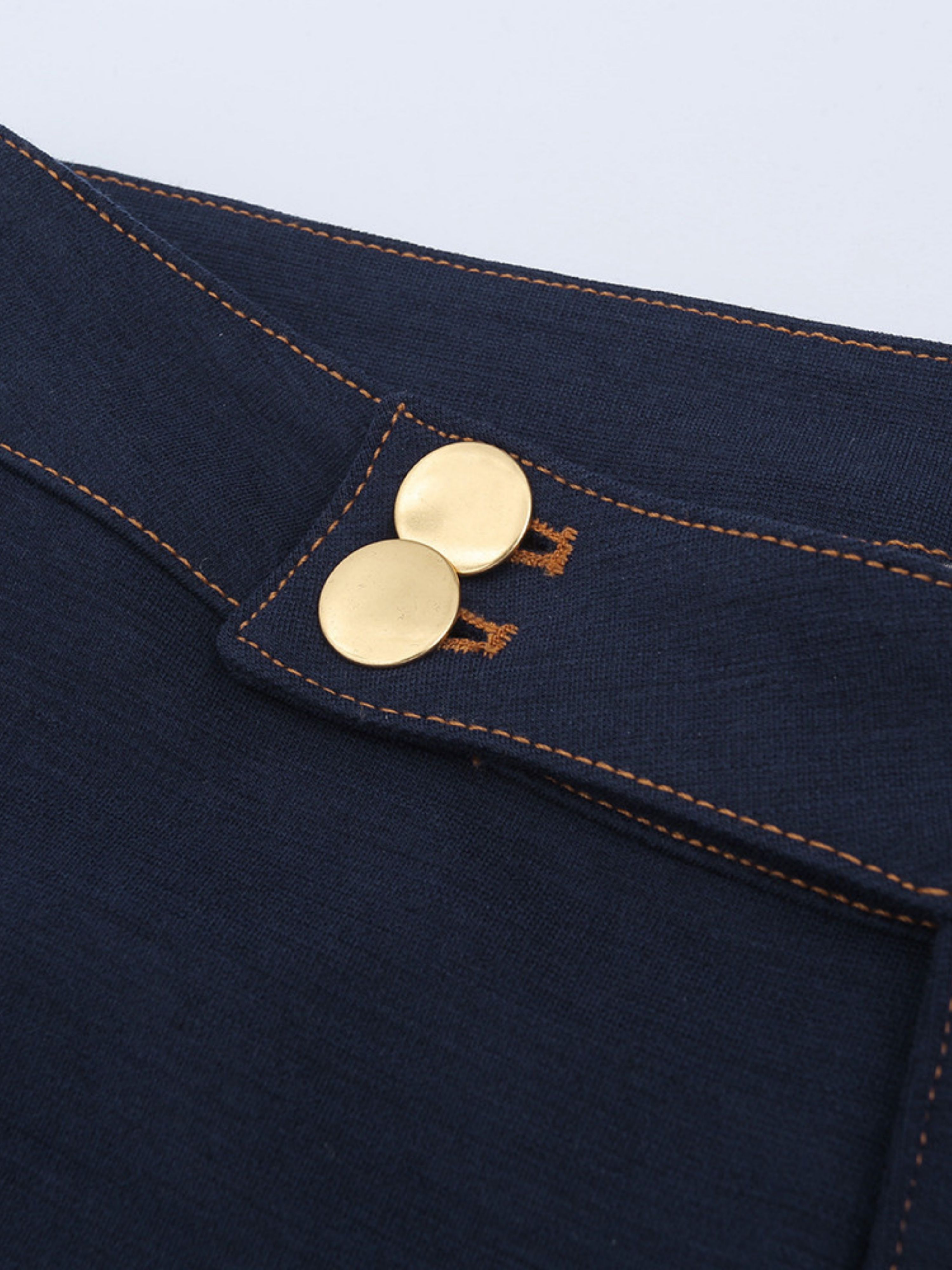 Spitsbergen Wool Jeans With Flare - Long Blue
