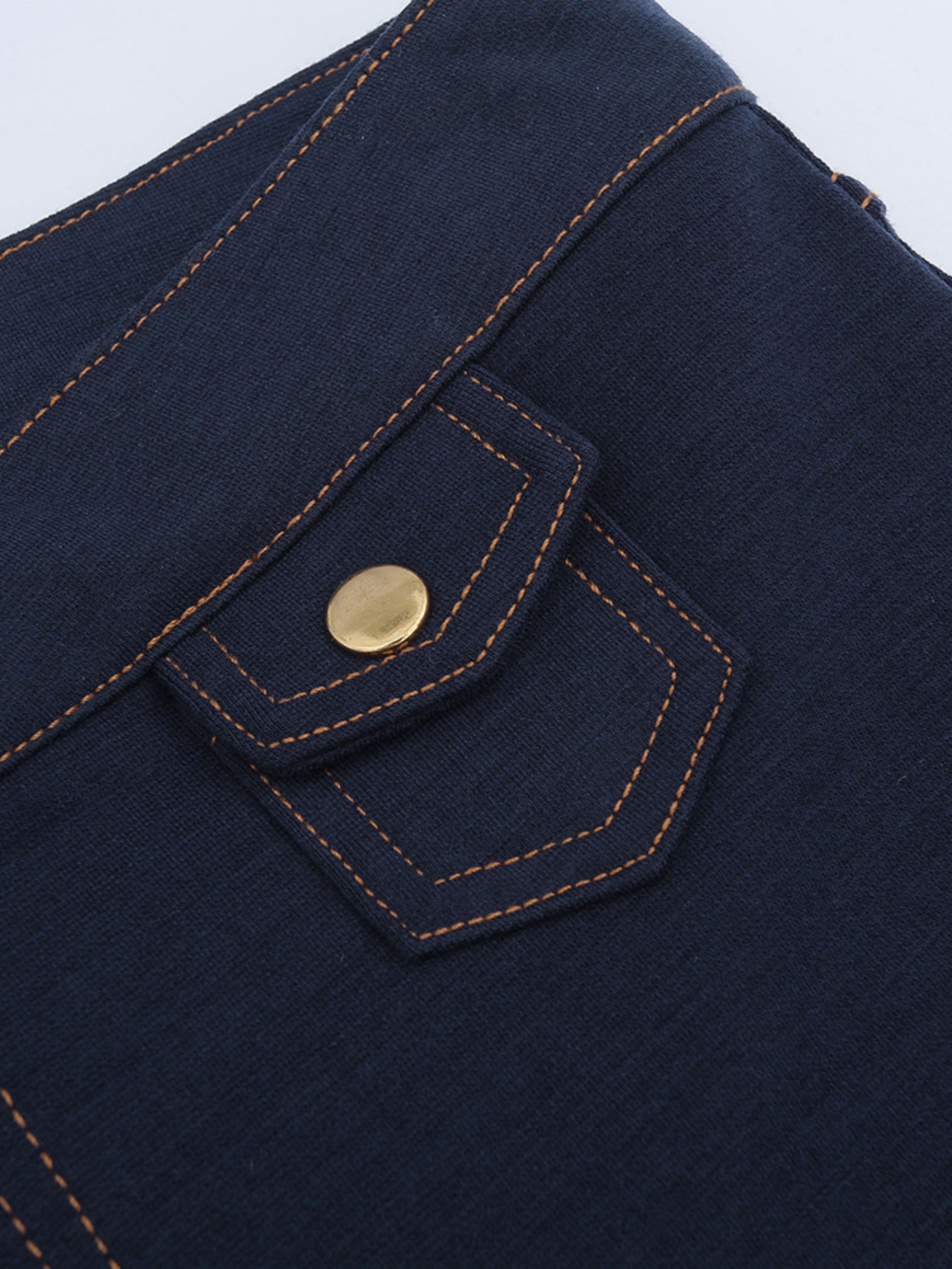Spitsbergen Wool Jeans With Flare - Long Blue