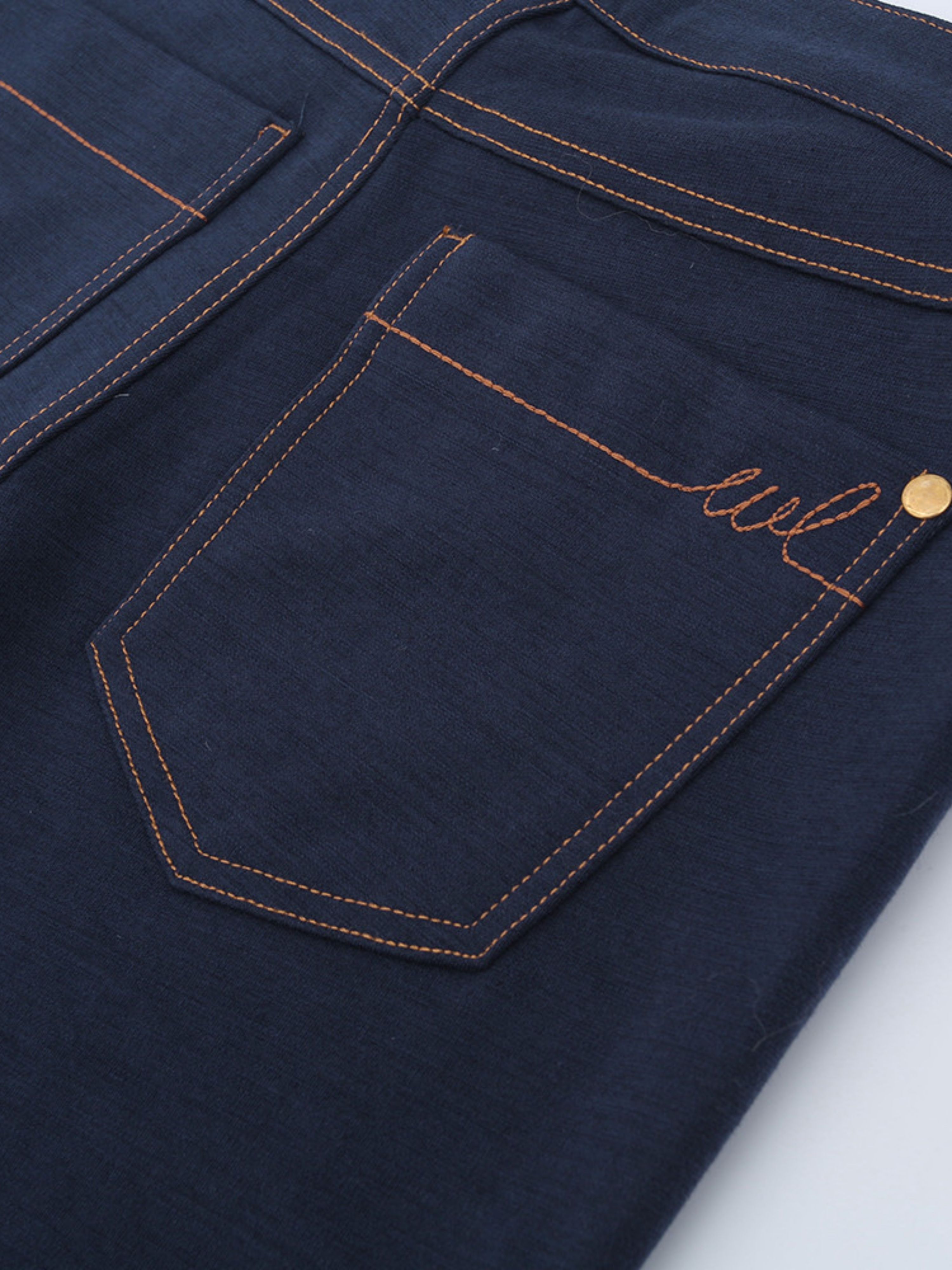 Spitsbergen Wool Jeans With Flare - Long Blue