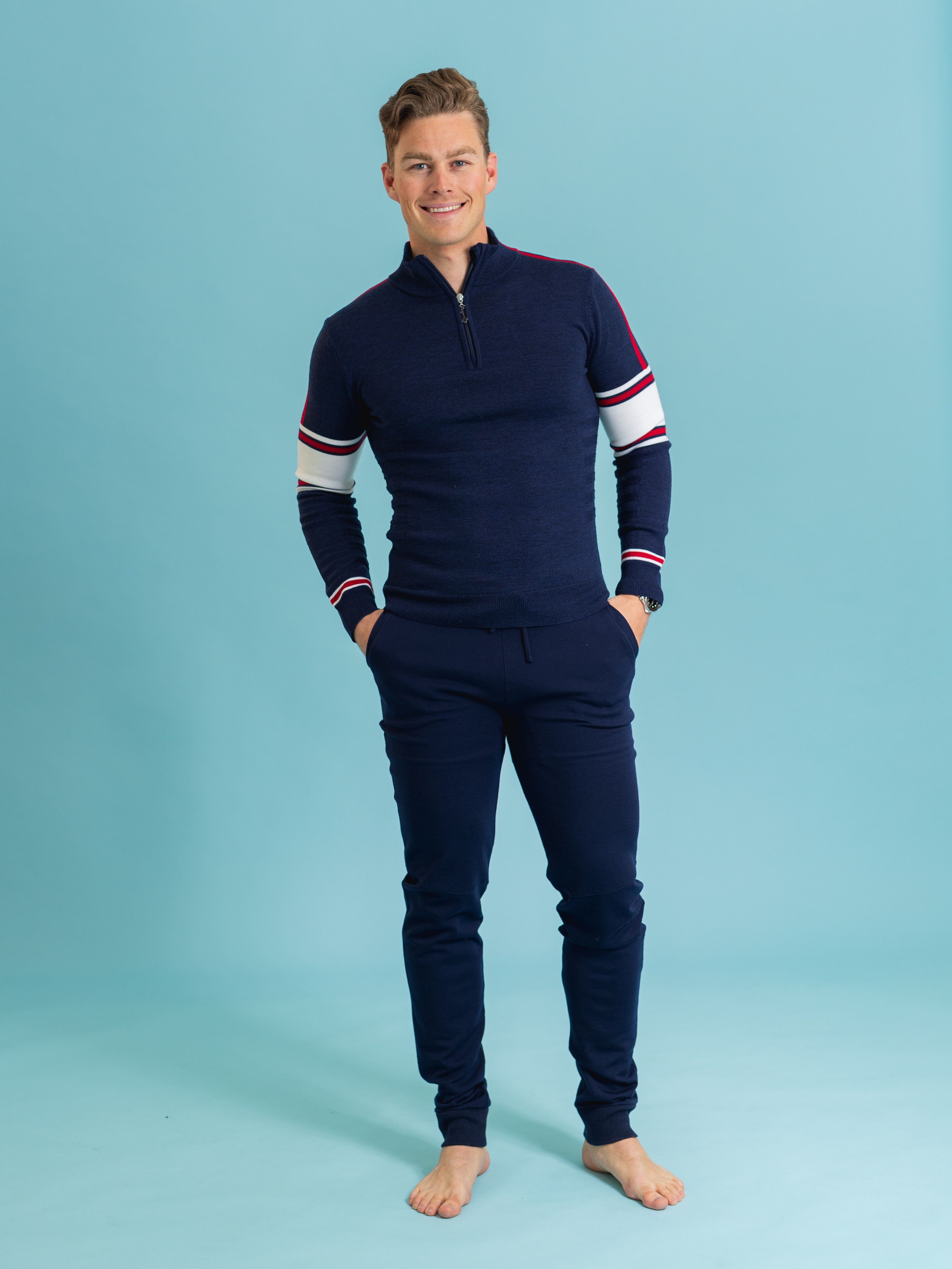 Budor Wool Pants Blue