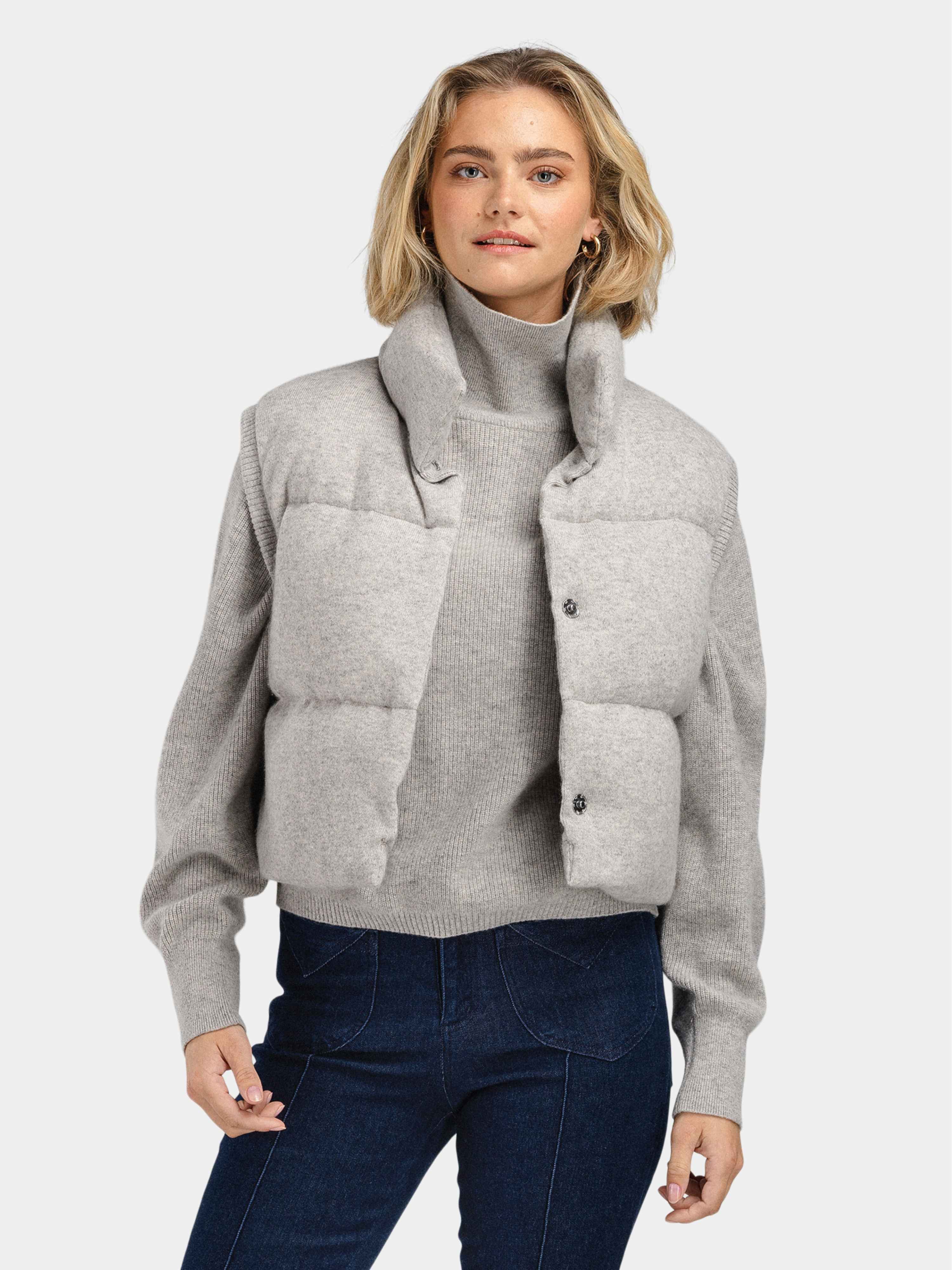 Loftet Cashmere Vest Grey Melange